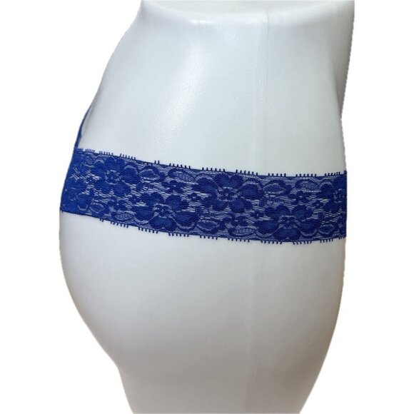 Honeydew Intimates M/L Pink-Blue Polka-Dot Lace Bow Waist Thong Panties-Set of 3 - Picture 5 of 10